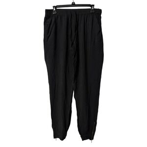 NWT Max Studio Womens Black Rayon Elastic Waist Drawtring Pants Size Medium